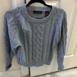 Blue knit sweater